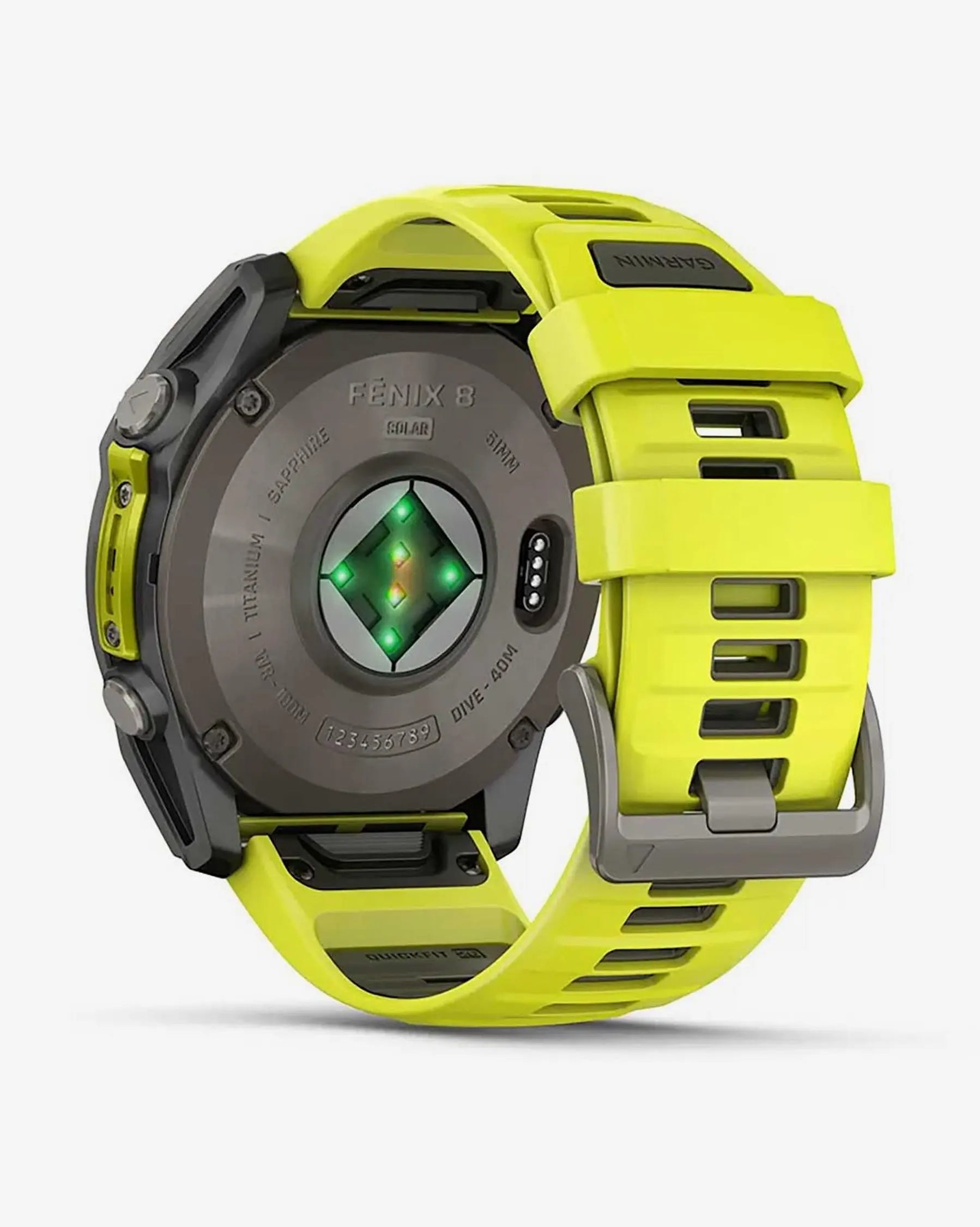 Garmin Fenix 8 Sapphire Solar 51mm Cinzento Titânio com Bracelete Amarela