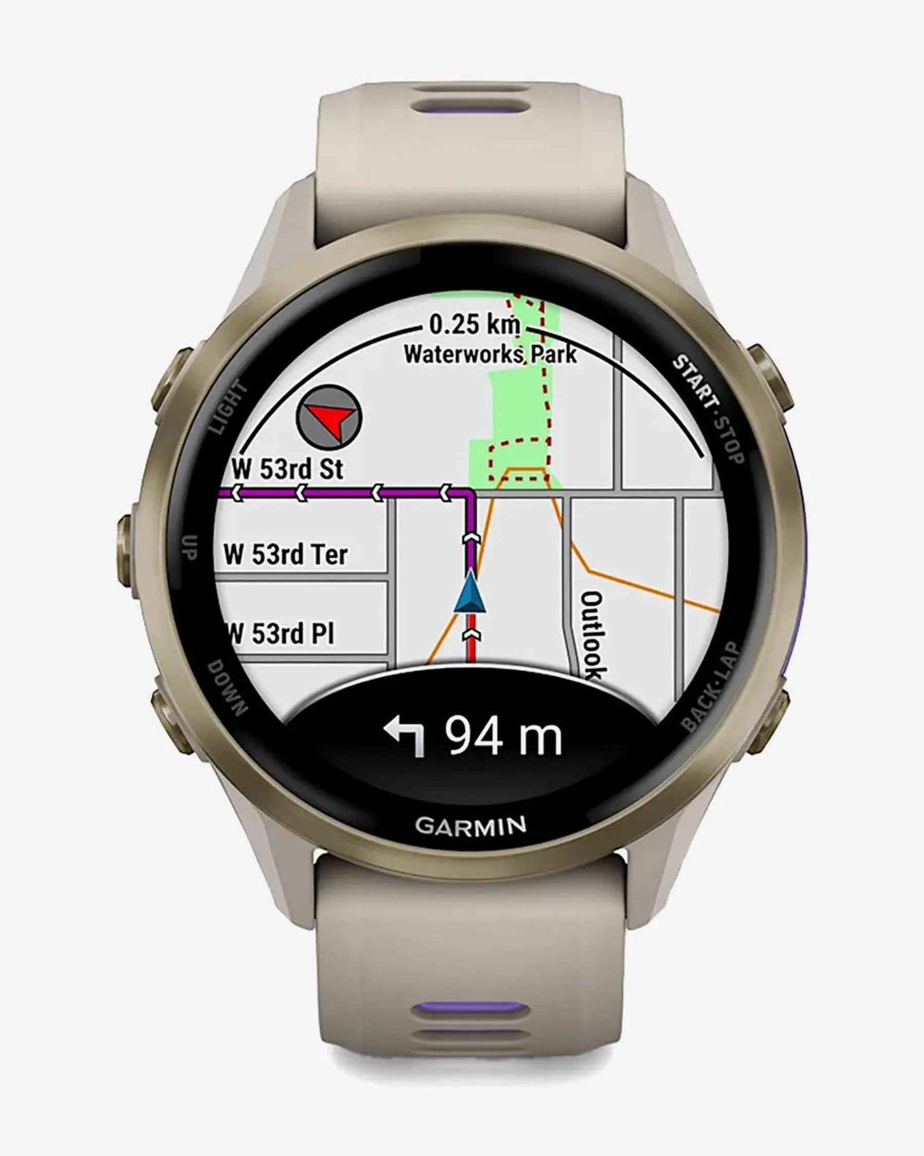Garmin Forerunner 970 (cinzento) com bracelete cinzento-lilás