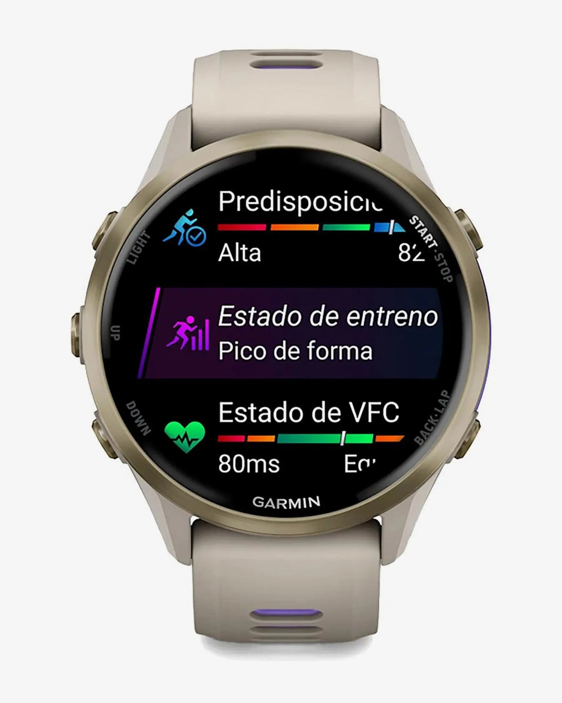 Garmin Forerunner 970 (cinzento) com bracelete cinzento-lilás