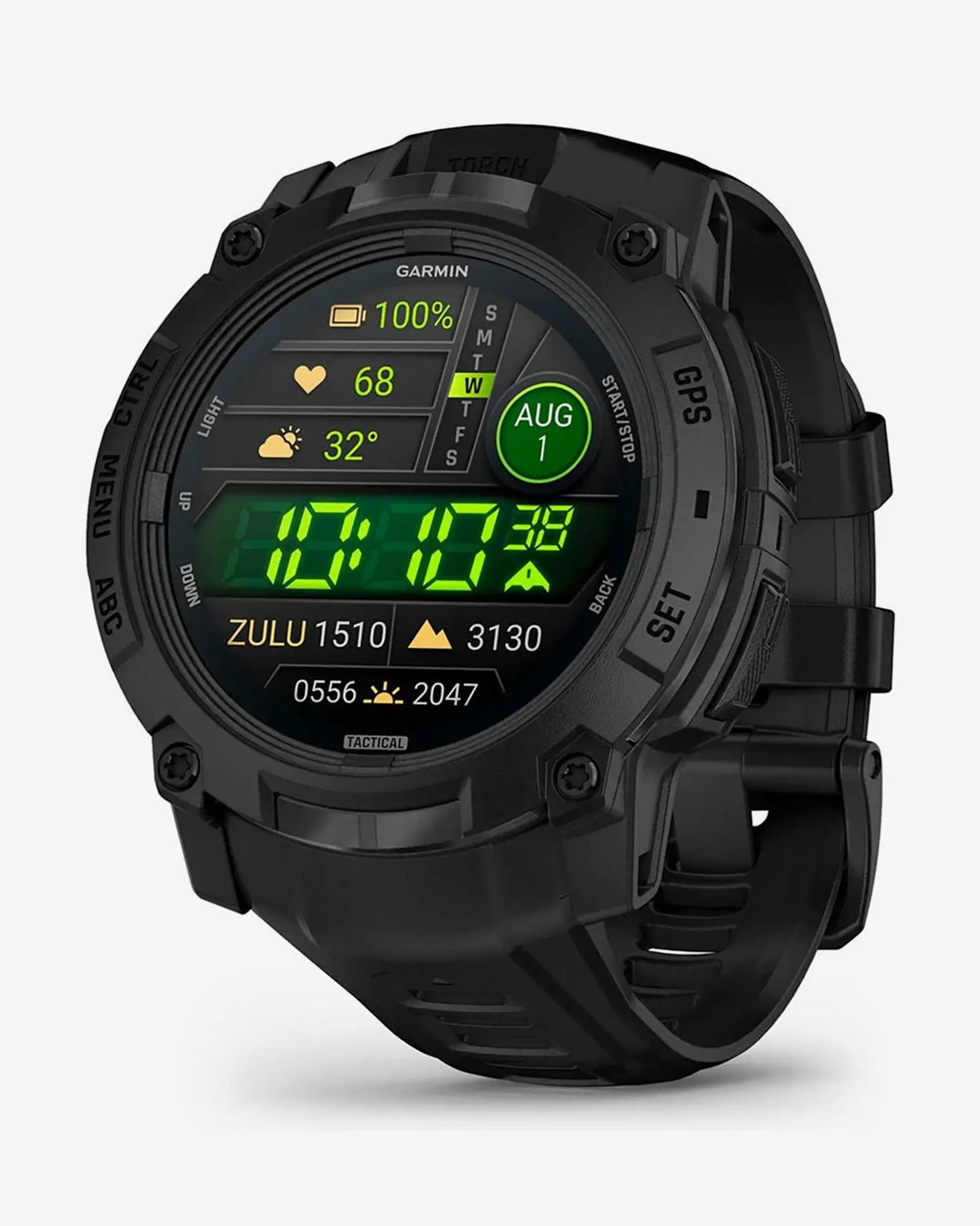 Garmin Instinct 3 AMOLED 50mm Tactical Edition com bracelete preta