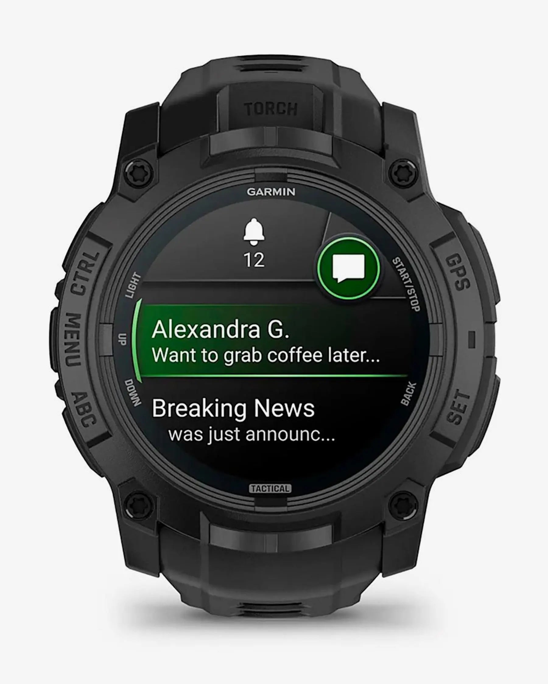 Garmin Instinct 3 AMOLED 50mm Tactical Edition com bracelete preta