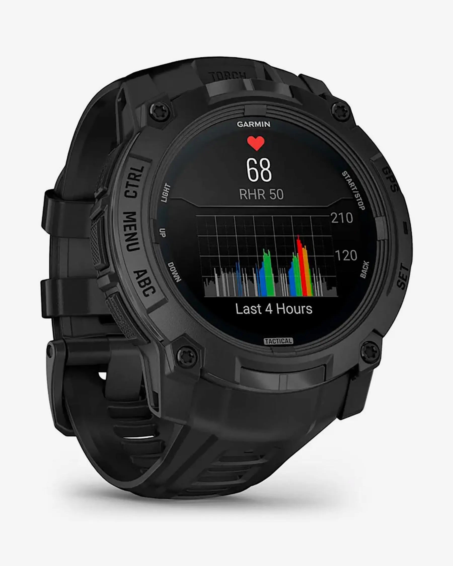 Garmin Instinct 3 AMOLED 50mm Tactical Edition com bracelete preta