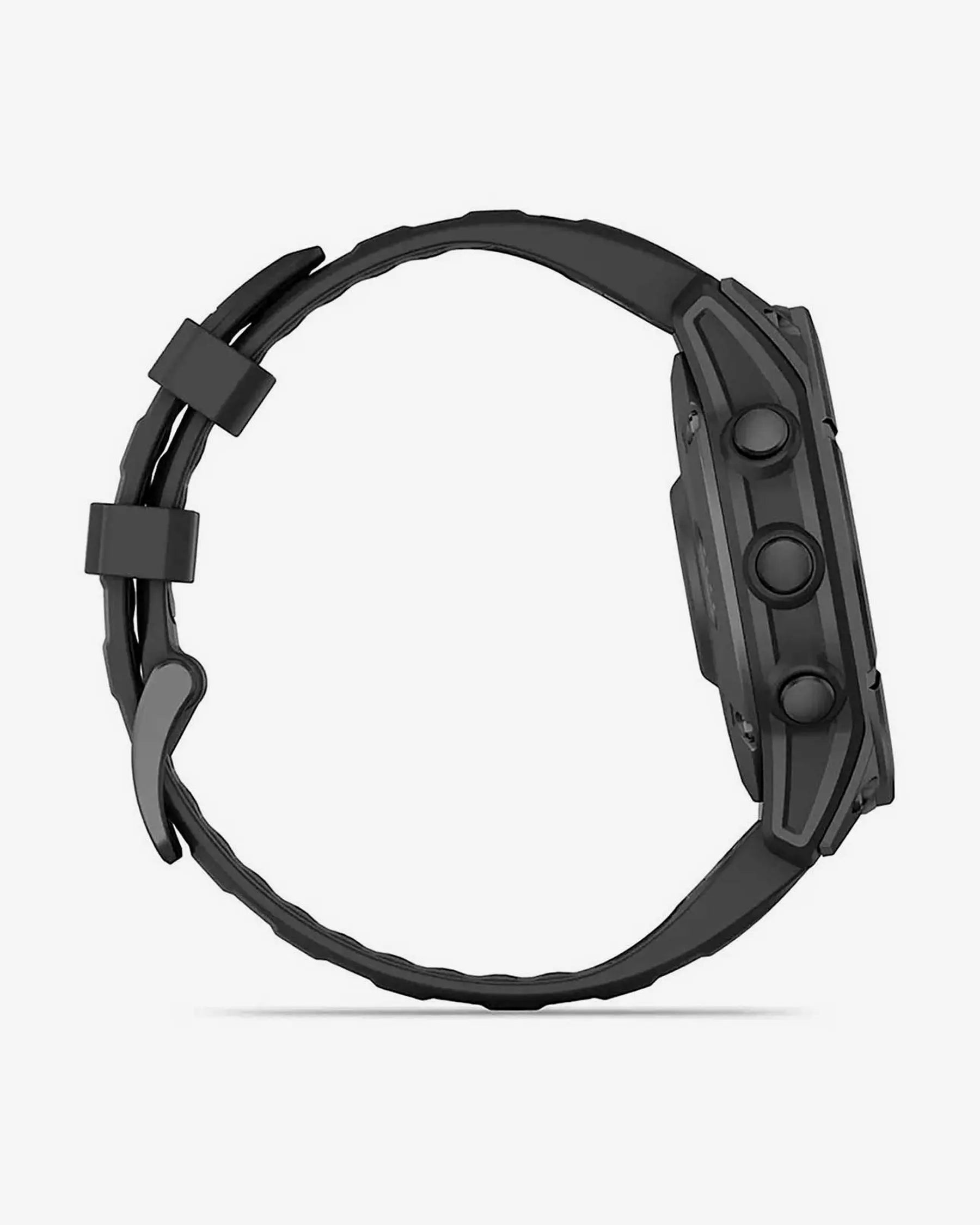 Garmin Fenix E em aço inoxidável, 47 mm, com bracelete preta e cinzento ardósia