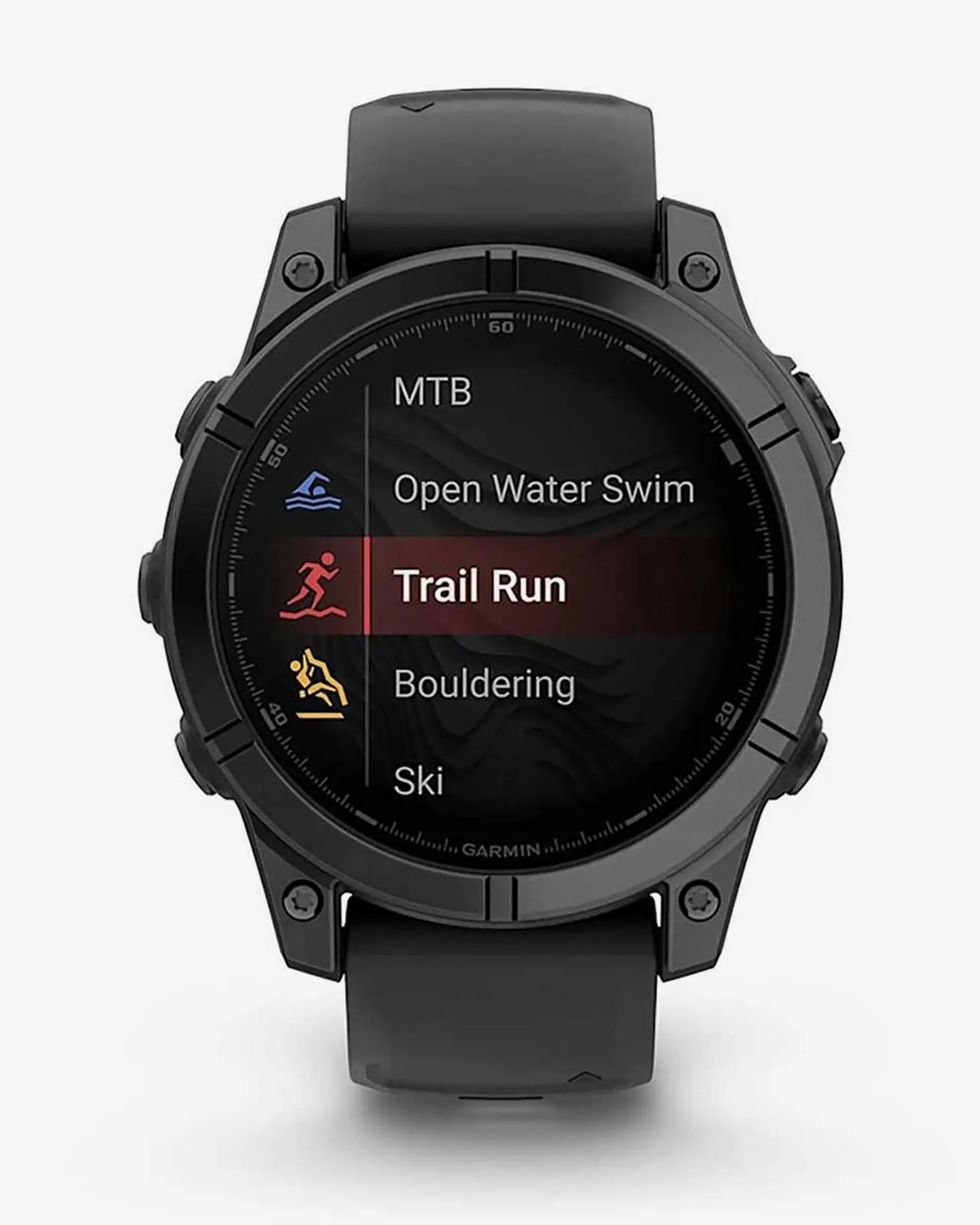 Garmin Fenix E em aço inoxidável, 47 mm, com bracelete preta e cinzento ardósia