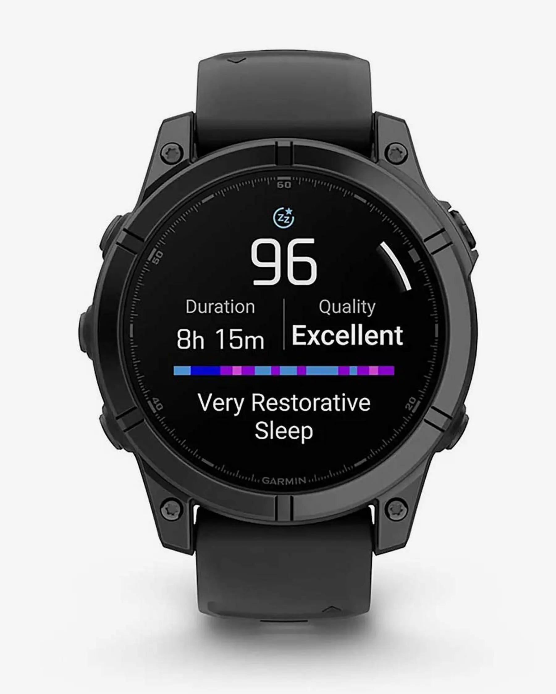 Garmin Fenix E em aço inoxidável, 47 mm, com bracelete preta e cinzento ardósia