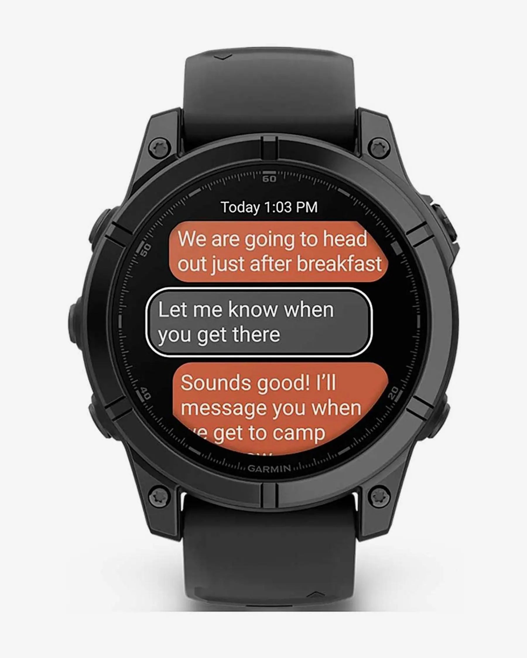 Garmin Fenix E em aço inoxidável, 47 mm, com bracelete preta e cinzento ardósia