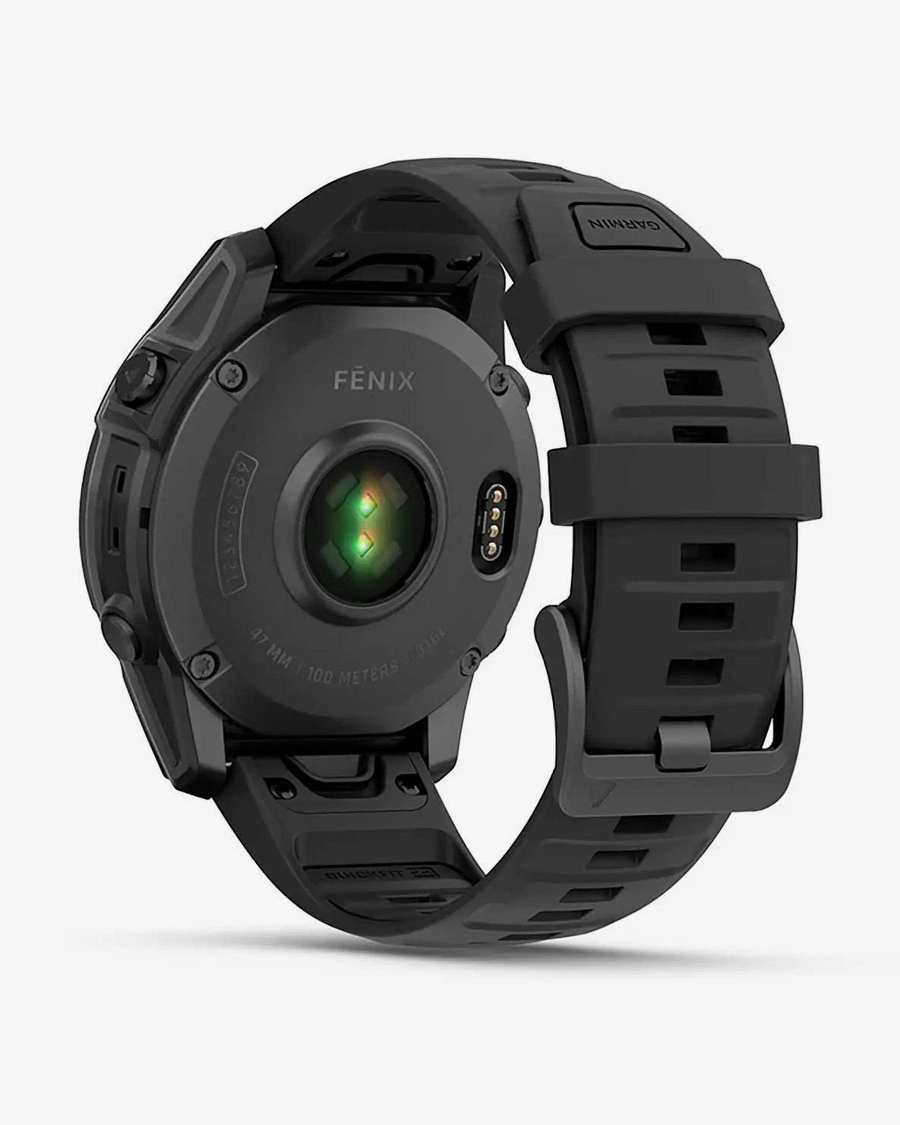 Garmin Fenix E em aço inoxidável, 47 mm, com bracelete preta e cinzento ardósia