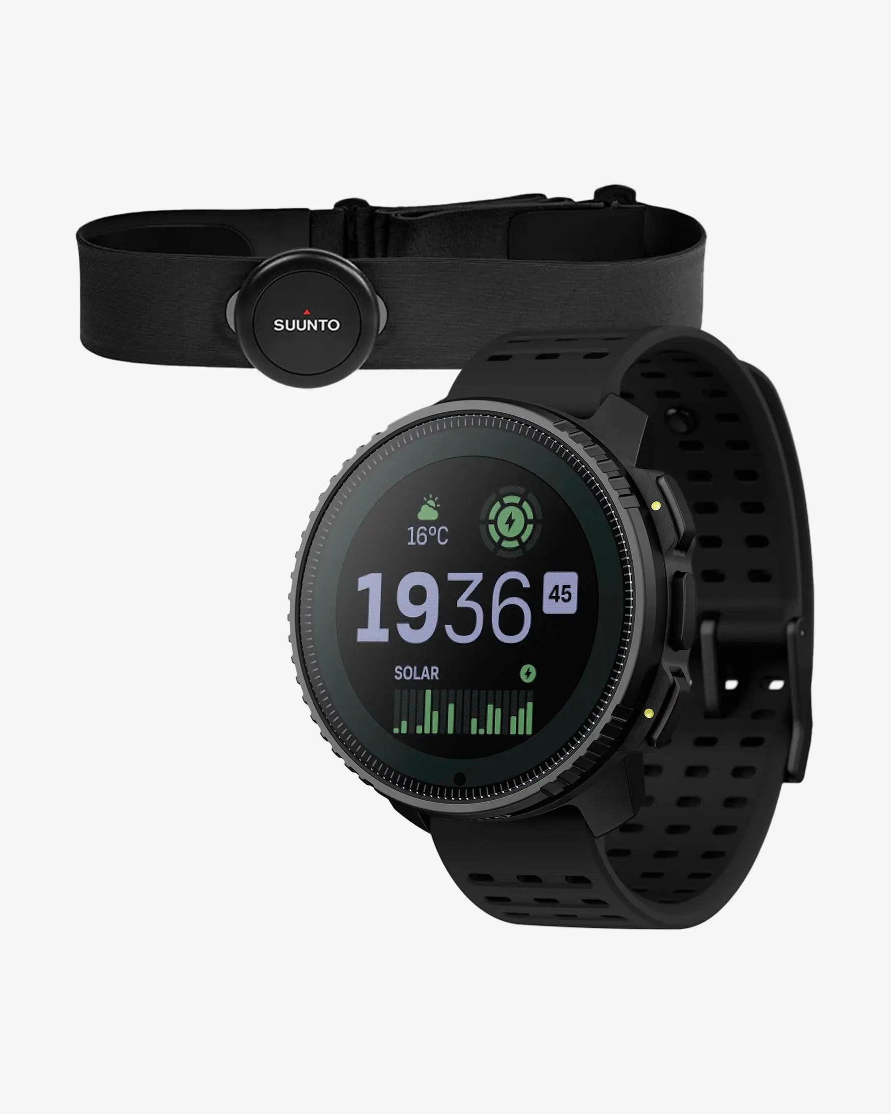 Suunto Vertical Solar Solar GPS 49 mm aço preto vidro de safira com sensor de frequência cardíaca Suunto Smart preto