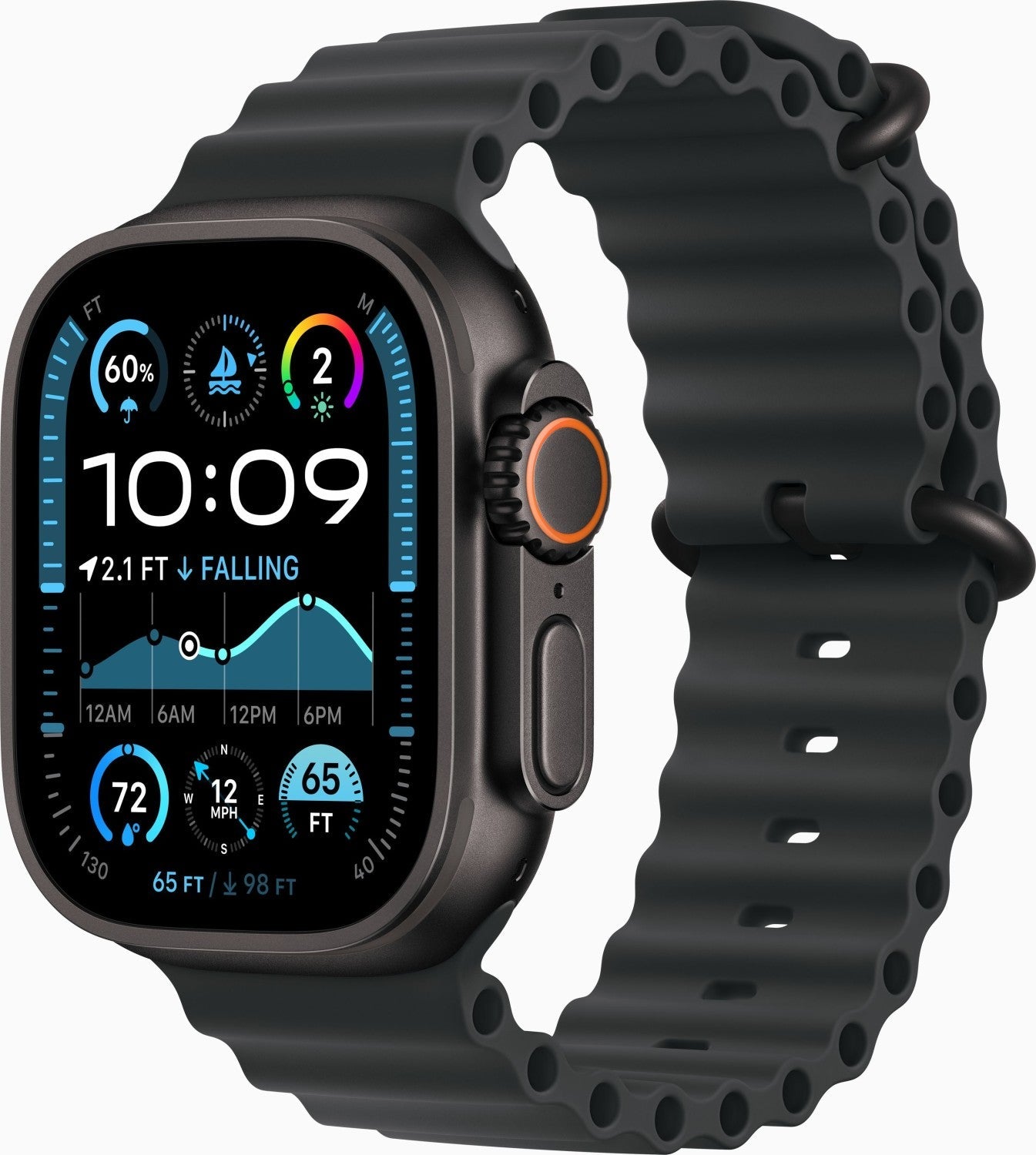 Apple Watch Ultra 2 GPS + Cellular | preto | Bracelete Ocean preto   Excelente (2024)